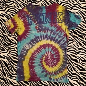 VS Pink Campus tie-dyed tee SZ Large
